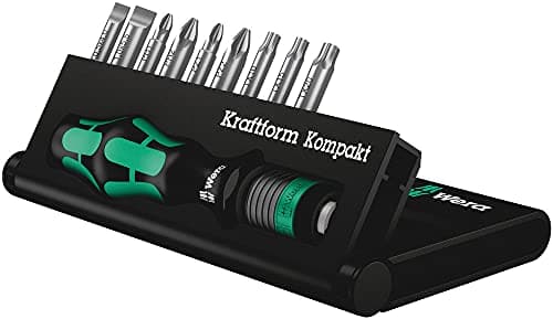 Image of Wera Kraftform Kompakt 10 Bit-Holding Screwdriver & Bit Set, PH/PZ/SL/TX, 05056653001