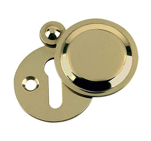 Image of Stormguard Keyhole Cover Escutcheon Covered Plate Draught Excluder Lock Cover Victorian (1, GOLD)