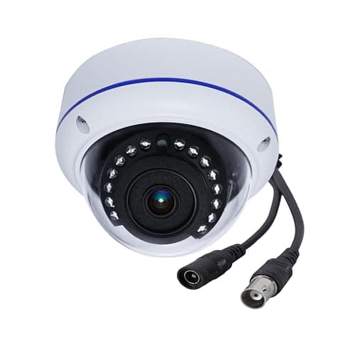Image of HD 1080P 2MP 180 Degree Surveillance Security Camera Wired Fisheye 1.7mm Lens Wide Angle Dome Camera Outdoor 4 in 1 (TVI/AHD/CVI/BNC Analog CCTV System) IR 15FT Night Vision DC12V