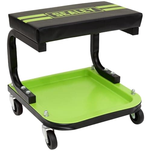 Image of Sealey SCR9HV Mechanic's Utility Seat - Hi-Vis Green