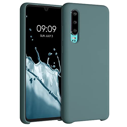 Image of kwmobile Case for Huawei P30 Case - Soft Cover - Shockproof Silicone - Wireless Charging Arctic Night