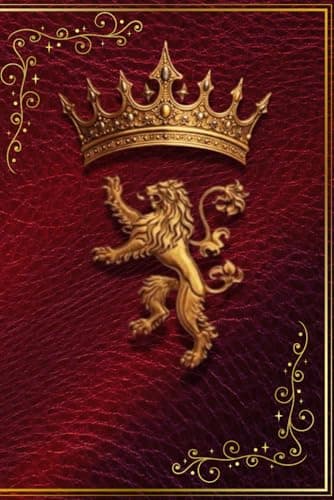Image of Medieval Chronicles Journal: Burgundy Leather Style Notebook with Premium cream unlined paper, perfect for sketching, calligrphfy, and royal chronicles.