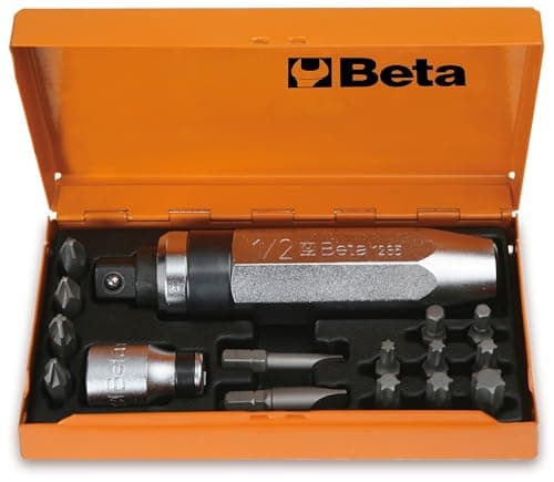Image of Beta 12950108 Model 1295 /C14 Impact Screwdriver with 14 Insets and 1 Socket Holder, 1/2" Drive