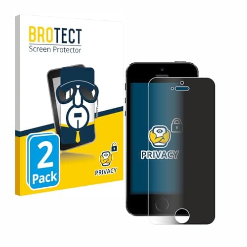 Image of brotect 2 Pack Privacy Screen Protector compatible with Apple iPhone 5 / 5S / 5C / SE 2016 [Anti-Spy, Protection-Film, Blue Light Filter]
