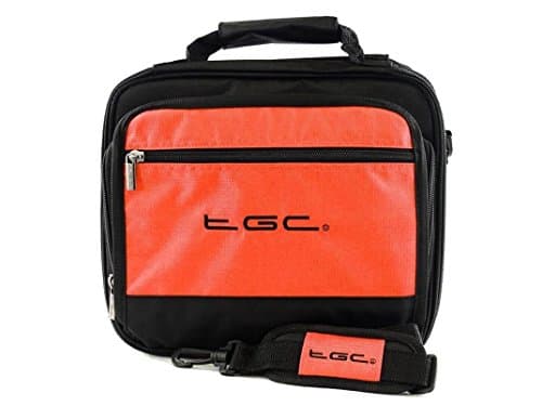 Image of Nextbase Car 9 Dual - 9" Dual Portable in-Car DVD Players Twin Compartment Case Bag by TGC ® (Hot Orange & Black)