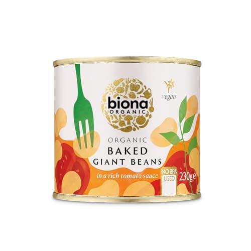 Image of Biona Organic Vegan Giant Beans in a Rich Tomato Sauce 230g (Pack of 6) (Packaging may vary)