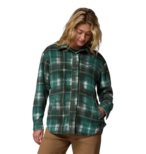 Image of Columbia Women's Benton Springs Shirt Jacket 2, Fleece Jacket, Rain Forest Omblur, XS