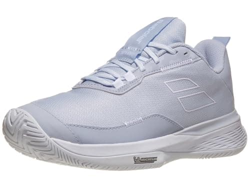 Image of Babolat, SFX Evo AC W Tennis Shoes, Optimal Comfort, Support and Fluidity for Amateur to Advanced Players, Suitable for All Surfaces, Blue/White, 6 UK