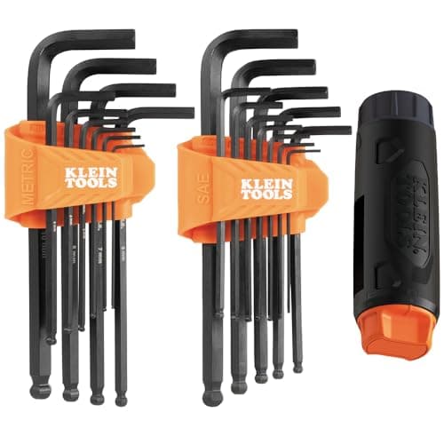 Image of KLEIN TOOLS BLS22H Long Ball-End T-Handle Hex Key Wrench Set, 22-Key SAE and Metric, 1/16-Inch to 3/8-Inch, 1.5 to 10 mm