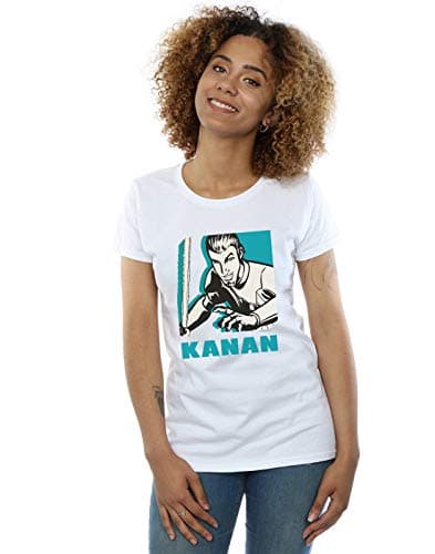 Image of Star Wars Women's Rebels Kanan T-Shirt White Small