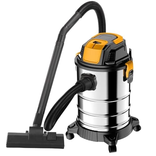 Image of Gr8 Home Wet And Dry Vacuum Cleaner Blower Stainless Steel Garage Workshop Bagless Vac 1200w 25 Litre