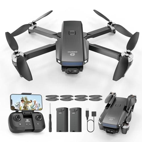 Image of DEERC Drone with Camera 1080P, D20S Mini Drones for Kids Adults Beginner; Foldable RC Quadcopter with Brushless Motor, 2 Batteries, Altitude Hold, Optical Flow, 3D Flips, Toy Gifts for Boys Girls