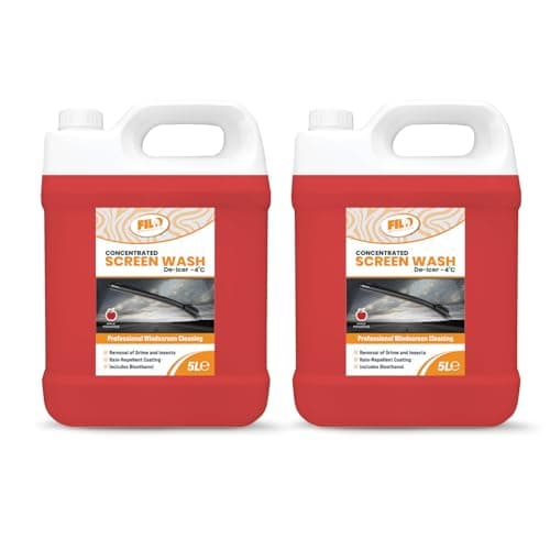 Image of FILO Apple Car Screenwash 2x 5L – Concentrated car windscreen washer fluid Works to -4°C – screen wash for cars Prevents Freezing, Clears Dirt, Rain Repellent for Safer Driving
