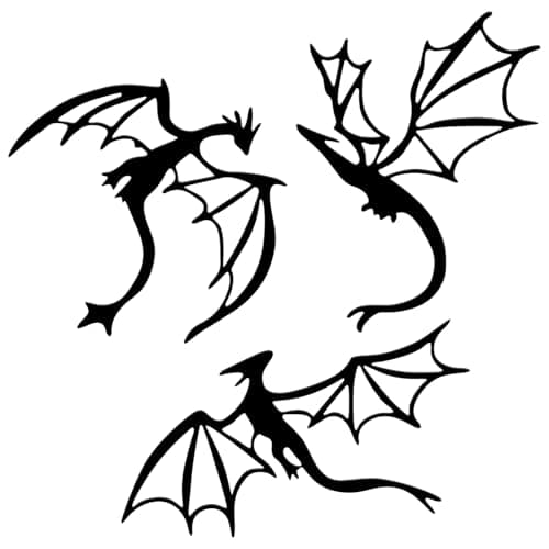 Image of Fiwochic 3 Pcs Metal Dragon Wall Art Dragon Decor Fantasy Western Room Decor Man Cave Decorative Wall Mount Hanging Sculpture Ornaments for Home Living Room Bedroom Medieval Decorations