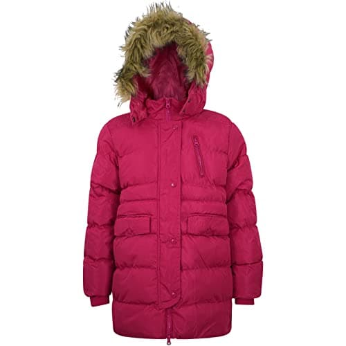 Image of A2Z 4 Kids Girls Boys Jacket Padded Faux Fur Casual School Jacket - Jacket JK34 Pink 9-10