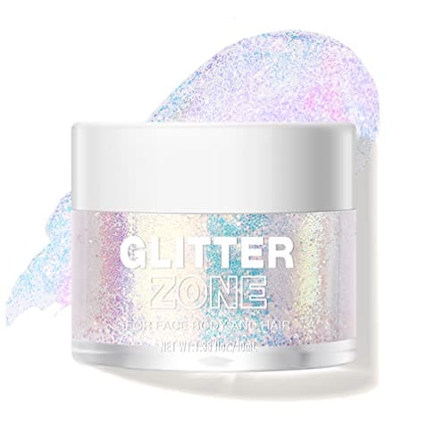 Image of LANGMANNI Holographic Body Glitter Gel for Body, Face, Hair and Lip.Color Changing Glitter Gel Under Light. Vegan & Cruelty Free-1.35 oz (2# Sparkling Pink)