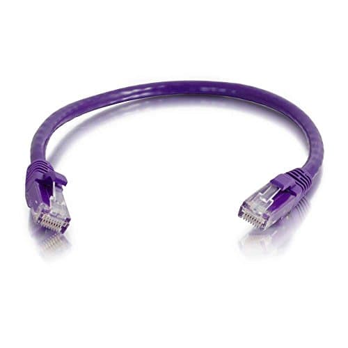 Image of C2G 83659 1M Purple Cat5e Ethernet RJ45 High Speed Network Cable, LAN Lead Cat5e Unshielded PVC UTP Patch Cable