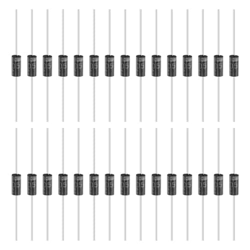 Image of sourcing map 30 Pcs 1N4005 Rectifier Diode, 1A 600V DO-41 Electronic Silicon Diodes for Charger Industrial Power Adapter Supply Inverter Switching Power Supply