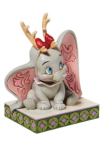 Image of Disney Traditions Flying Dumbo As A Reindeer Figurine, Multicoloured, 10cm, 6008985