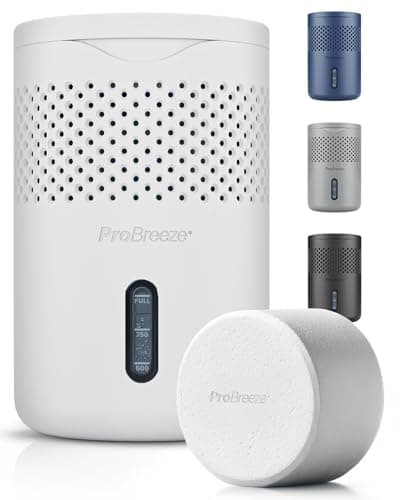 Image of Pro Breeze Osmo® Dehumidifier - Silent & Refillable Moisture Absorber for Damp & Condensation at Home, Bedroom, Wardrobe - Bathroom Mould Remover with 700g Refillable Tablet - White