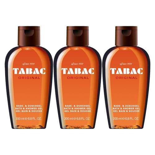Image of Tabac Original Bath & Shower Gel Duo Set for Men - 3 × 400 ml | Revitalising Body Wash with Classic Spicy, Woody & Musky Fragrance | Cleansing and Nourishing Shower Gel for Smooth, Fresh Skin