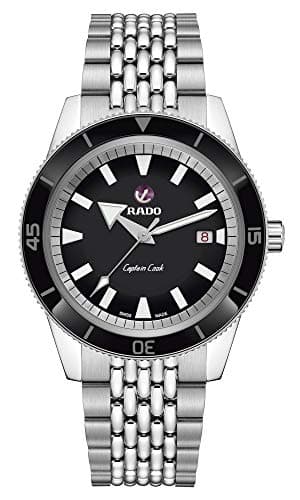 Image of Rado Mens Captain Cook Automatic Black Dial Bracelet Watch R32505153