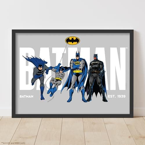 Image of Batman Print - Group EST. 1939 Poster DC Superhero Wall Art (29.7cm x 42cm - A3)