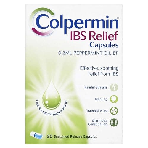 Image of Colpermin Peppermint Oil Capsules for IBS Relief – Double Coated Enteric Capsules, 20 Count – Fast Release, Gastro‑Friendly Formula for Irritable Bowel Syndrome | SterlingSquare