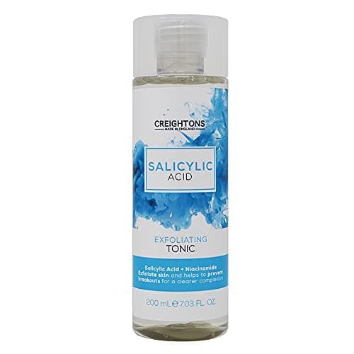 Image of Creightons Salicylic Acid Exfoliating Tonic 200ml – Reduces Blemishes, Uneven Skin Tone & Texture | 1% Salicylic Acid & 1% Niacinamide | Dermatologically Tested, Vegan & Cruelty-Free