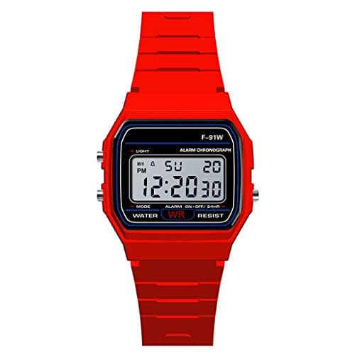 Image of Singular-Point Men's Sports Digital Watch - Luxury Analog Military LED Waterproof - Red