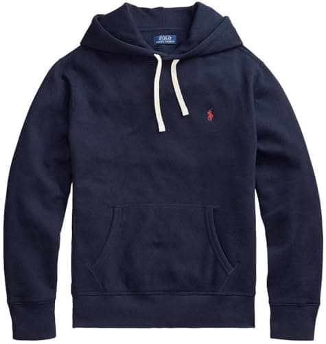 Image of POLO RALPH LAUREN Mens Cabin Fleece Hoodied Sweatshirt, Navy, M