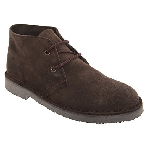 Image of Roamers Adults Unisex Real Suede Unlined Desert Boots (10 UK) (Dark Brown)