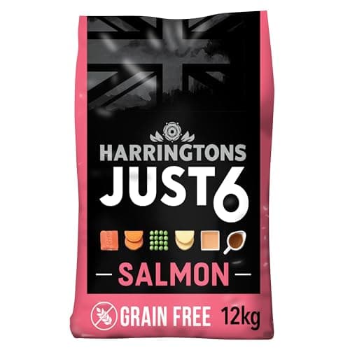 Image of Harringtons Just 6 Complete Grain Free Dry Adult Dog Food Salmon 12kg - With Added Fresh Baked Bites