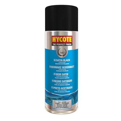 Image of Hycote Fast Drying Aerosol Car Spray Paint, Satin Black, 400 ml