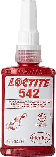 Image of LOCTITE 542, Medium Strength Industrial Adhesive for Thread Sealing, Universal Liquid Adhesive Thread Sealant for Hydraulic and Pneumatic Systems, 50ml