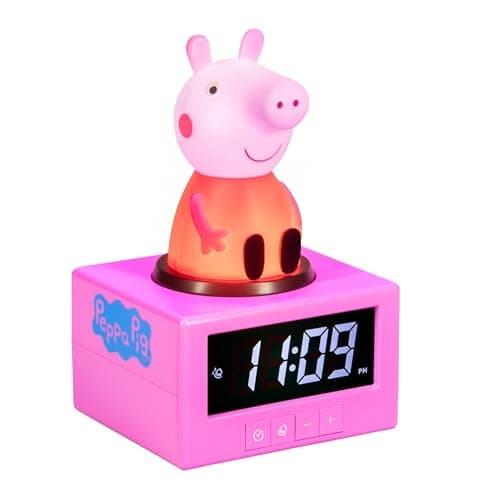 Image of Peppa Pig Figure Alarm Clock - Officially Licensed, Kids Bedroom Night Light, Accessories & Decor | Paladone