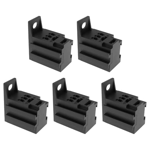 Image of SG Store 5pcs 5 Pin Automotive Mini Relay Socket Base 4.8mm 6.3mm Terminals 6–24V/15–25A Compatible with WEHRLE