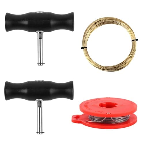 Image of Zxglxinyao Car Windshield Removal Tools: 2 Pcs Windscreen Removal Tool Handles & 2 Roll Windscreen Window Glass Cutting Wires(20 M + 10 M), Universal Windshield Tool Kit Disassembly Tools