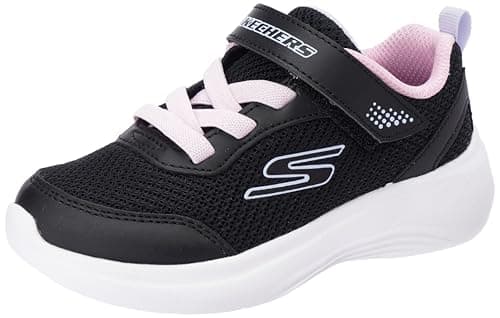 Image of Skechers Girl's Selectors Reset Achieved Sneakers, Black Mesh/Trim, 13 UK Child