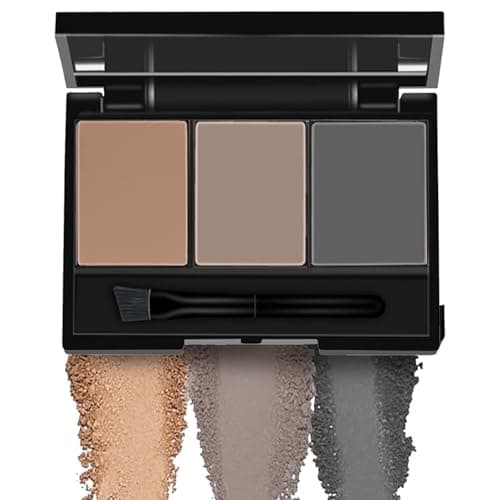 Image of Eyebrow Powder Kit for Women - 3-Color Brow Palette with Dark & Light Brown Shades | Waterproof, Long-Lasting Formula for Natural-Looking Eyebrows - Easy to use (03)