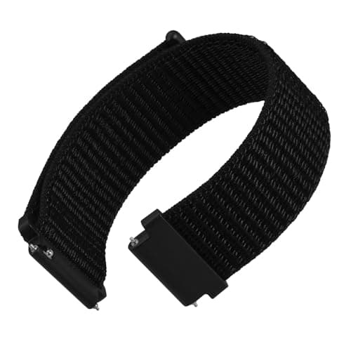 Image of WOCCI 20mm Adjustable Nylon Watch Strap, Quick Release Sport Loop Strap (Black)