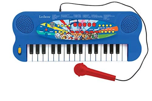 Image of Lexibook, Paw Patrol, Electronic Keyboard with microphone, 32-keys piano, microphone for singing, 22 demo songs, battery operated, blue/red, K703PA