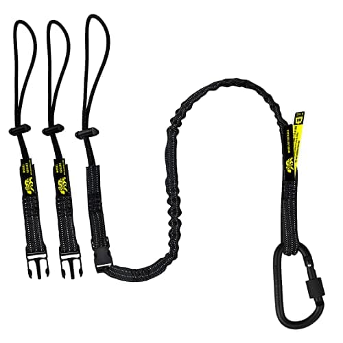Image of BearTOOLS Interchangeable Tool Safety Lanyard Detachable Buckle Multi Accessory Connection Protection Kit (Black 1PK + 3 Loop Ends)