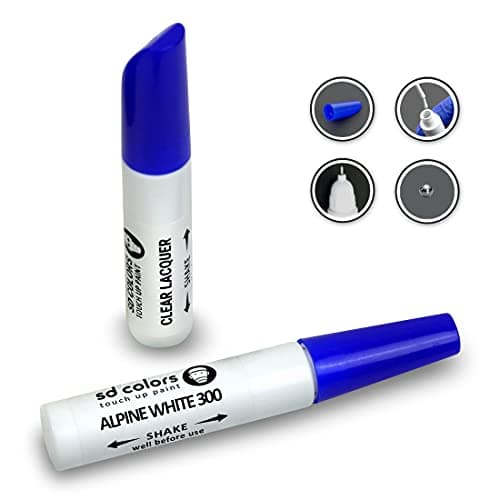Image of SD COLORS ALPINE WHITE 300 New Touch Up Paint Pen REPAIR KIT 12ML SCRATCH CHIP BRUSH COLOR CODE 300