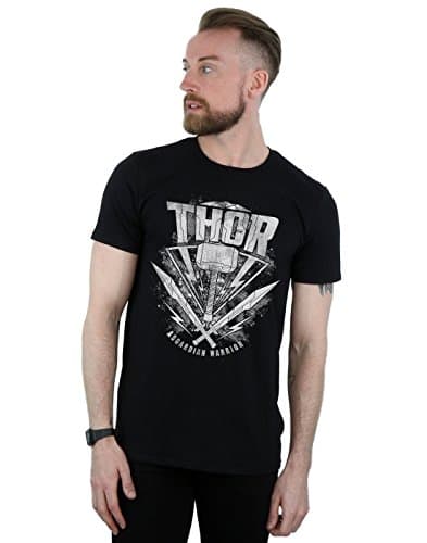 Image of Marvel Men's Thor Ragnarok Hammer Logo T-Shirt Black Large