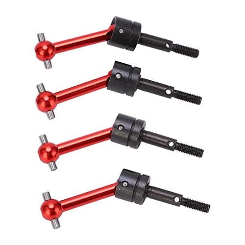 Image of Yosoo Health Gear 4PCS RC Car Drive Shaft, Cvd Drive Shaft 70mm Metal Universal Drive Shaft for TT02 1/10 RC Car Upgrade Parts (Red)