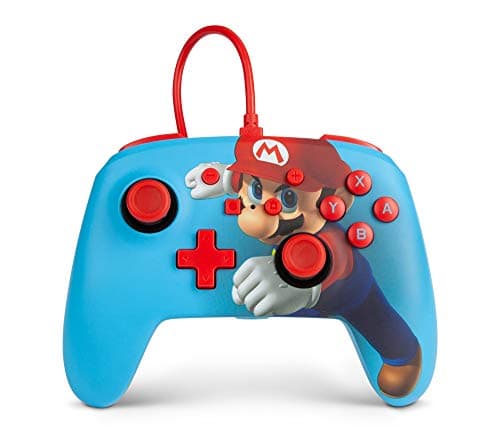 Image of PowerA Enhanced Wired Controller for Nintendo Switch – Mario Punch, Gamepad, Wired Video Game Controller, Gaming Controller