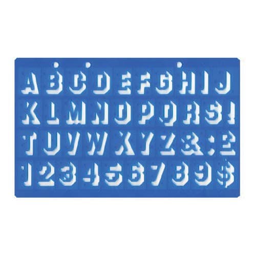 Image of Major Brushes 20mm Shadow Lettering Stencil