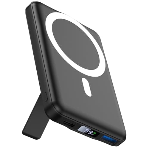 Image of For Magsafe Power bank, AOGUERBE Magnetic Wireless power bank 10000mAh, Wireless Portable Charger, 22.5W PD Fast Charging Battery Pack with LED Display for iPhone 17/16/15/14/13/12 Series