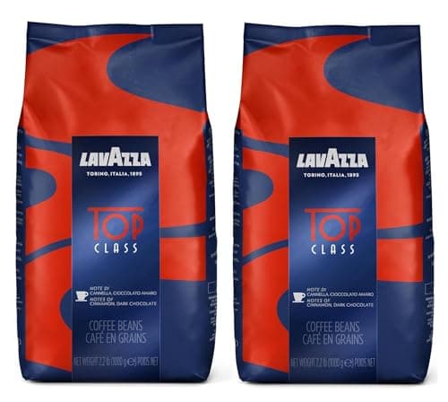 Image of Lavazza Top Class Coffee Beans 1kg (Pack of 2) - Dark Roast with Chocolate & Spicy Notes – Rich Aroma